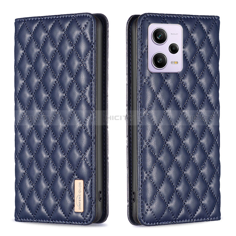 Coque Portefeuille Livre Cuir Etui Clapet B11F pour Xiaomi Redmi Note 12 Explorer Bleu Plus