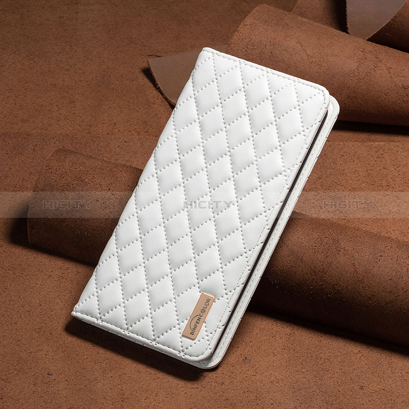 Coque Portefeuille Livre Cuir Etui Clapet B11F pour Xiaomi Redmi Note 12 Pro 5G Blanc Plus