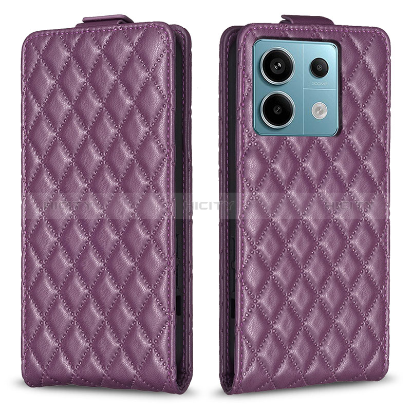 Coque Portefeuille Livre Cuir Etui Clapet B11F pour Xiaomi Redmi Note 13 Pro 5G Violet Plus