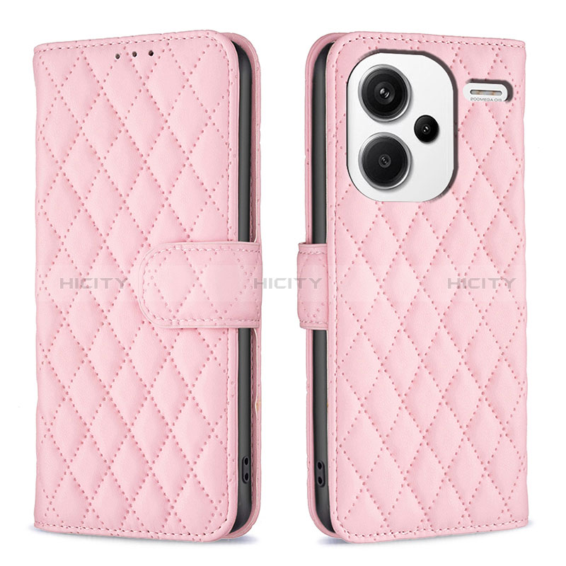 Coque Portefeuille Livre Cuir Etui Clapet B11F pour Xiaomi Redmi Note 13 Pro+ Plus 5G Or Rose Plus