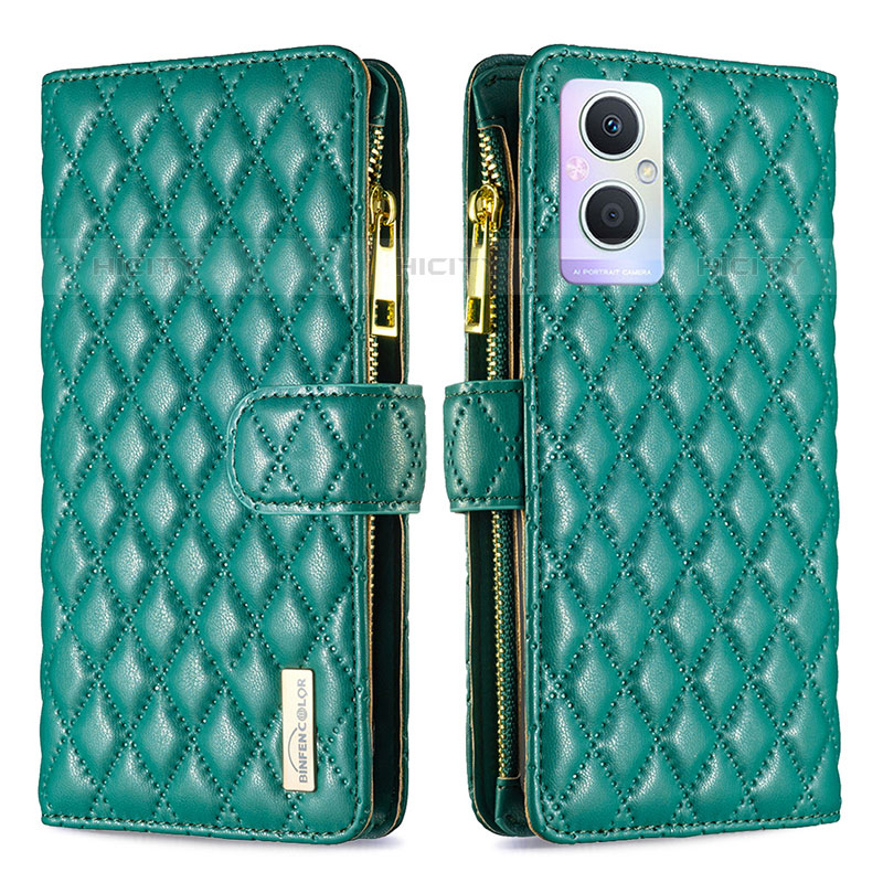 Coque Portefeuille Livre Cuir Etui Clapet B12F pour OnePlus Nord N20 5G Vert Plus