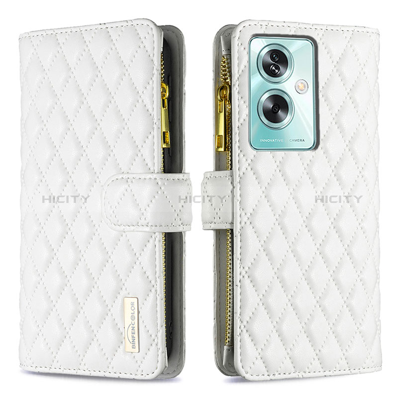 Coque Portefeuille Livre Cuir Etui Clapet B12F pour Oppo A2 5G Blanc Plus