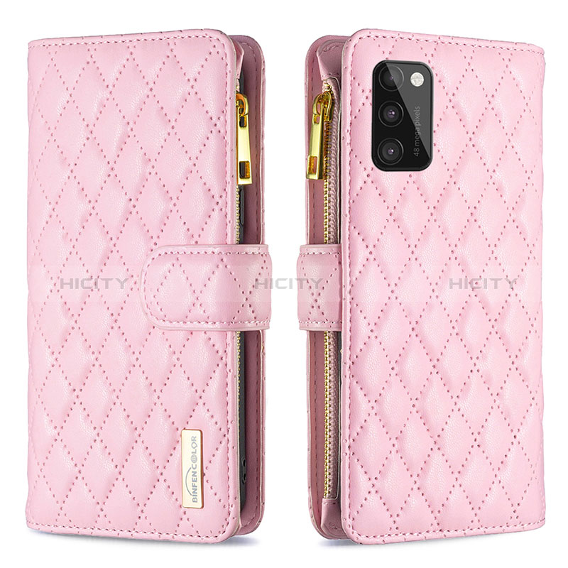 Coque Portefeuille Livre Cuir Etui Clapet B12F pour Samsung Galaxy A41 Or Rose Plus