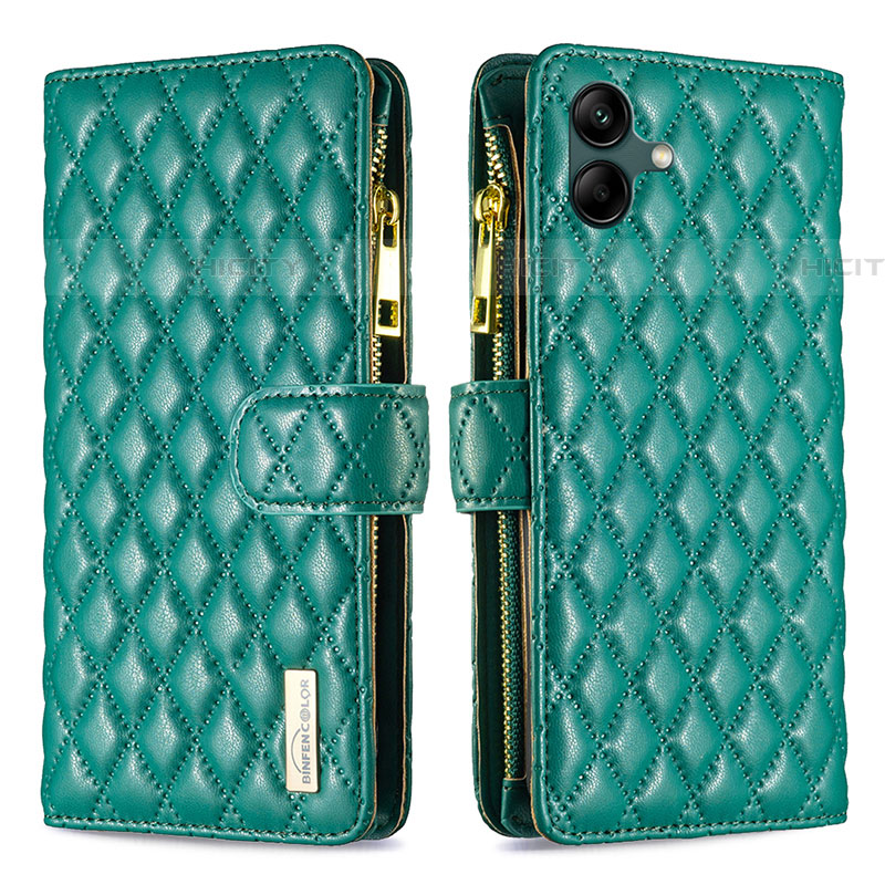 Coque Portefeuille Livre Cuir Etui Clapet B12F pour Samsung Galaxy F04 Vert Plus