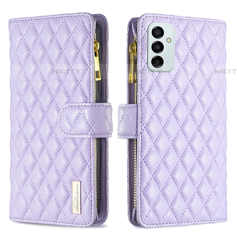 Coque Portefeuille Livre Cuir Etui Clapet B12F pour Samsung Galaxy F23 5G Violet Plus