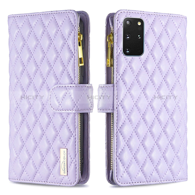 Coque Portefeuille Livre Cuir Etui Clapet B12F pour Samsung Galaxy S20 Plus 5G Violet Plus