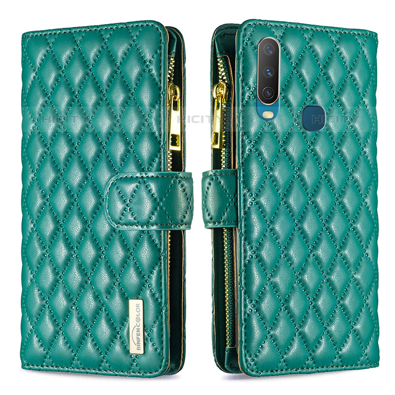 Coque Portefeuille Livre Cuir Etui Clapet B12F pour Vivo Y11 Vert Plus