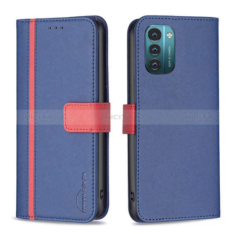 Coque Portefeuille Livre Cuir Etui Clapet B13F pour Nokia G11 Bleu Plus