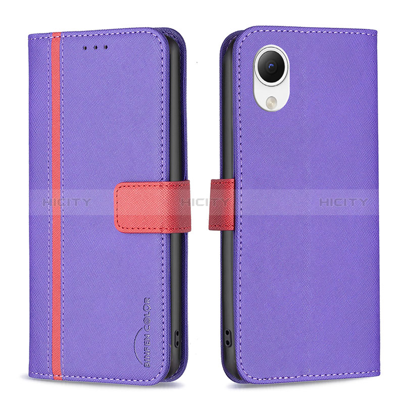 Coque Portefeuille Livre Cuir Etui Clapet B13F pour Samsung Galaxy A23e 5G Violet Plus