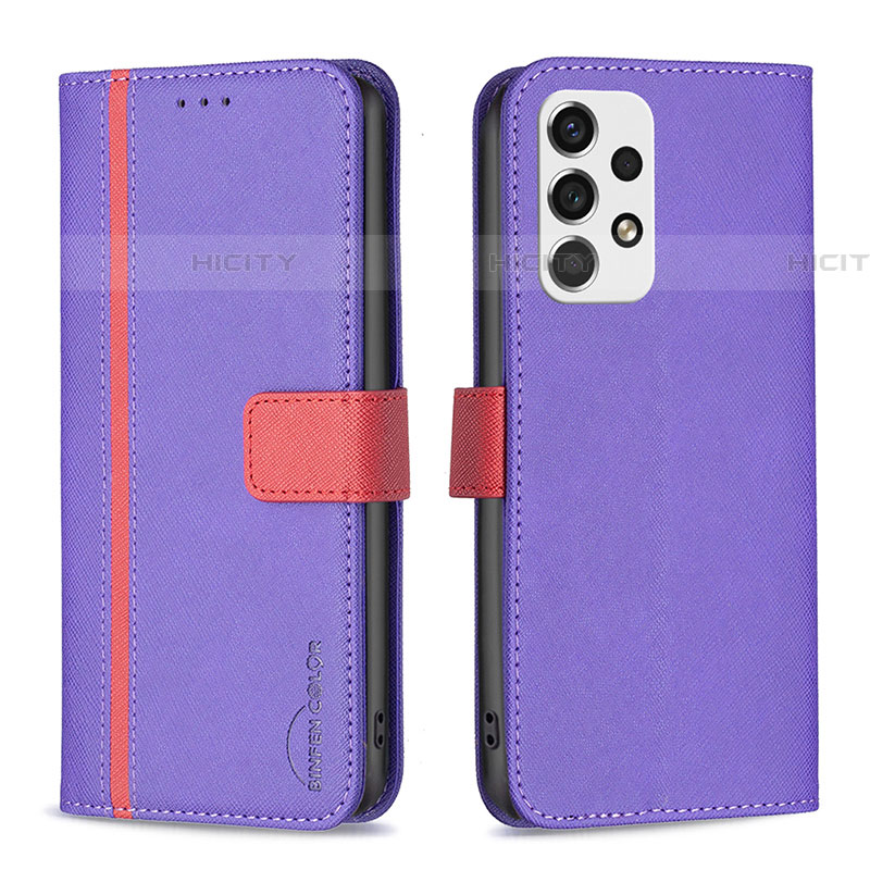 Coque Portefeuille Livre Cuir Etui Clapet B13F pour Samsung Galaxy A53 5G Violet Plus