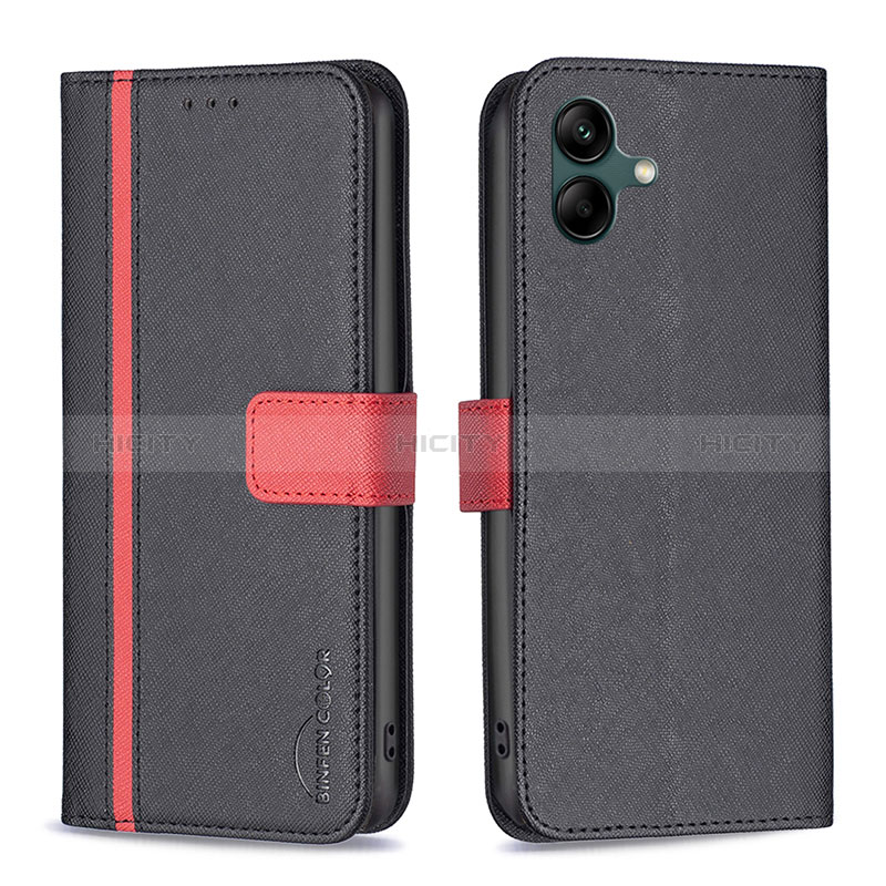 Coque Portefeuille Livre Cuir Etui Clapet B13F pour Samsung Galaxy M04 Noir Plus