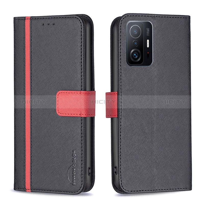 Coque Portefeuille Livre Cuir Etui Clapet B13F pour Xiaomi Mi 11T Pro 5G Noir Plus