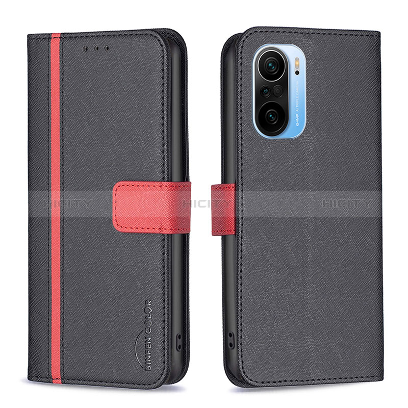 Coque Portefeuille Livre Cuir Etui Clapet B13F pour Xiaomi Mi 11X Pro 5G Noir Plus