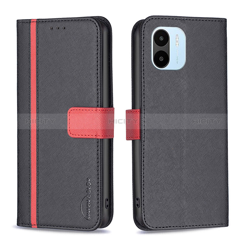 Coque Portefeuille Livre Cuir Etui Clapet B13F pour Xiaomi Poco C50 Noir Plus