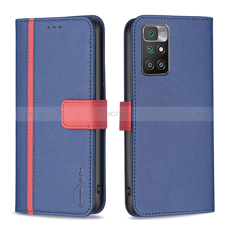 Coque Portefeuille Livre Cuir Etui Clapet B13F pour Xiaomi Redmi 10 (2022) Bleu Plus