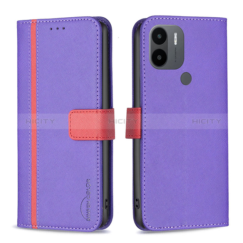 Coque Portefeuille Livre Cuir Etui Clapet B13F pour Xiaomi Redmi A1 Plus Violet Plus