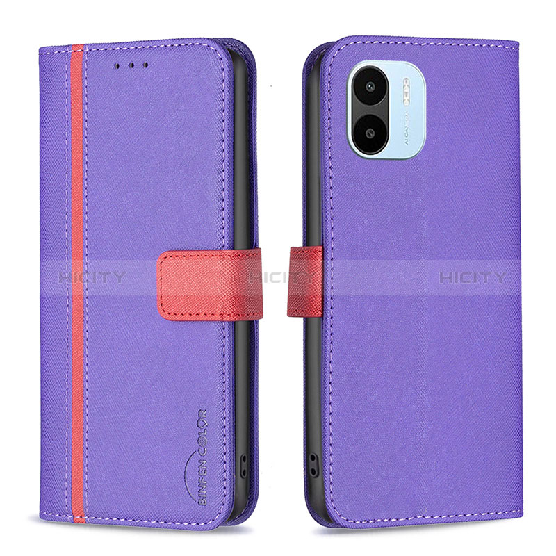 Coque Portefeuille Livre Cuir Etui Clapet B13F pour Xiaomi Redmi A1 Violet Plus