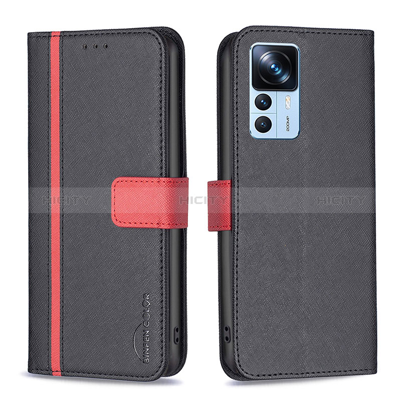 Coque Portefeuille Livre Cuir Etui Clapet B13F pour Xiaomi Redmi K50 Ultra 5G Noir Plus