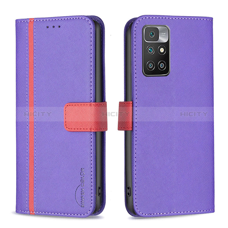 Coque Portefeuille Livre Cuir Etui Clapet B13F pour Xiaomi Redmi Note 11 4G (2021) Violet Plus