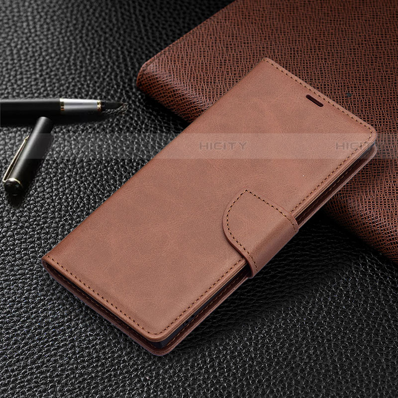 Coque Portefeuille Livre Cuir Etui Clapet B14F pour Samsung Galaxy S21 Ultra 5G Marron Plus