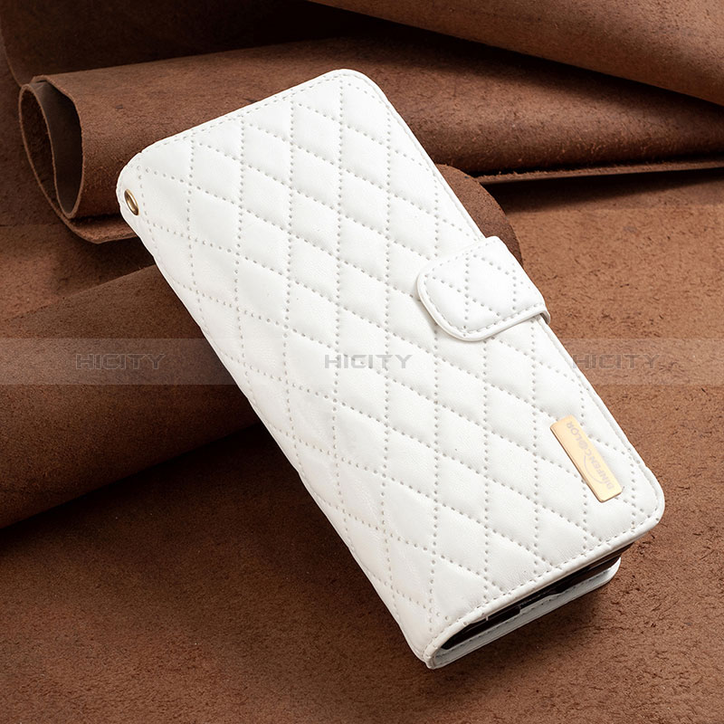 Coque Portefeuille Livre Cuir Etui Clapet B14F pour Samsung Galaxy Z Fold3 5G Blanc Plus