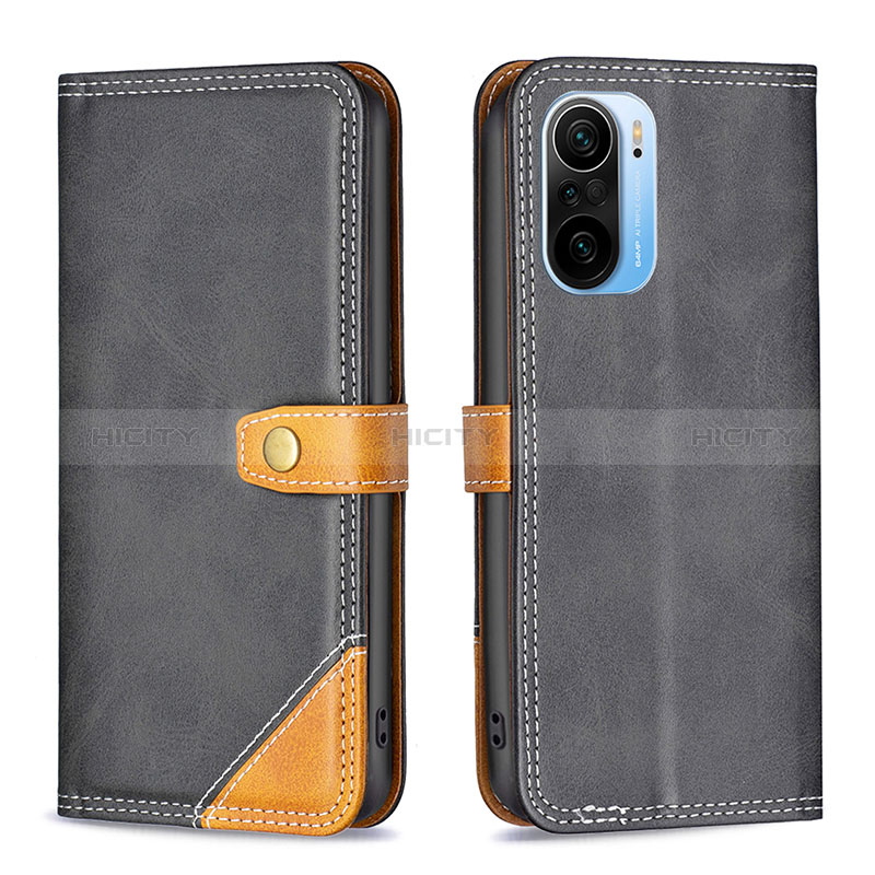 Coque Portefeuille Livre Cuir Etui Clapet B14F pour Xiaomi Mi 11i 5G Noir Plus