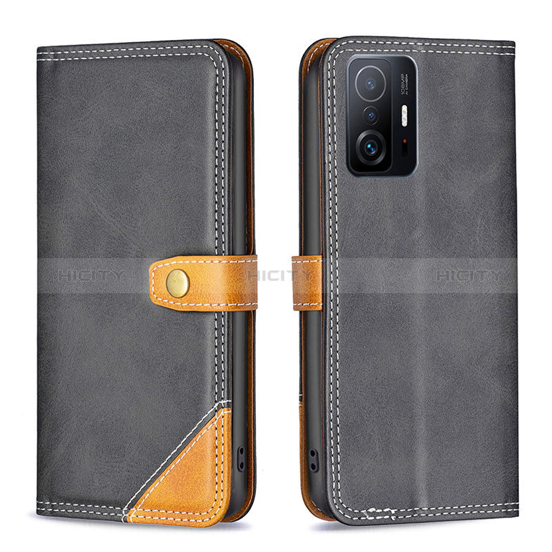 Coque Portefeuille Livre Cuir Etui Clapet B14F pour Xiaomi Mi 11T Pro 5G Noir Plus