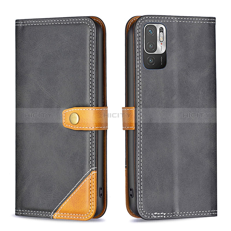 Coque Portefeuille Livre Cuir Etui Clapet B14F pour Xiaomi POCO M3 Pro 5G Noir Plus