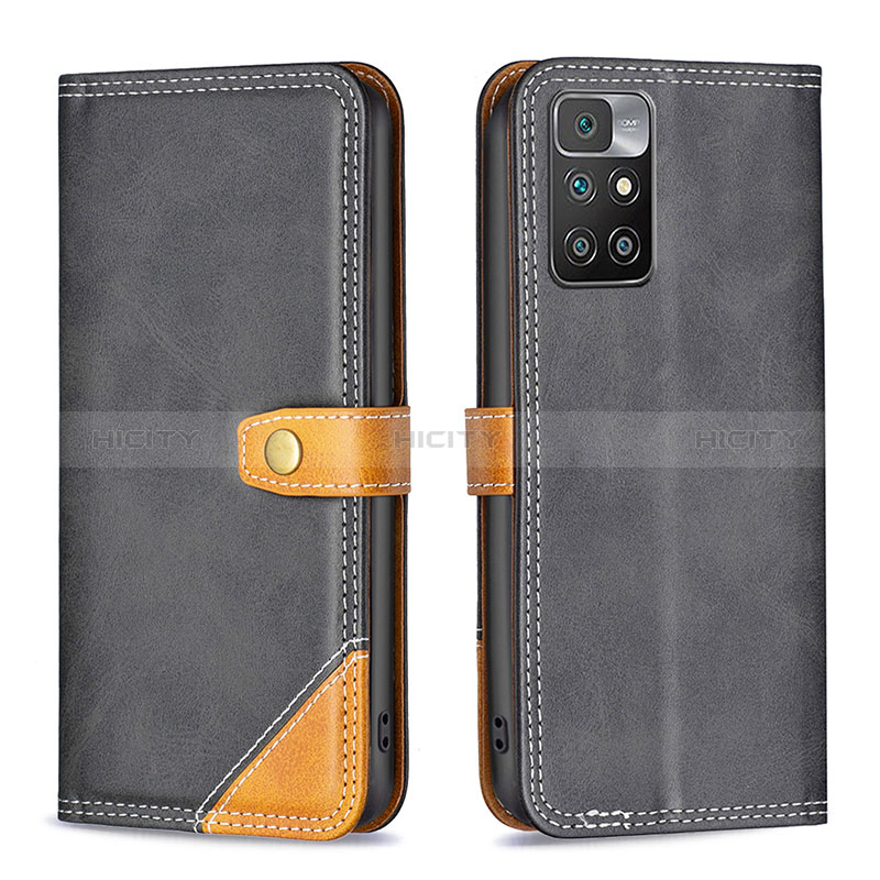 Coque Portefeuille Livre Cuir Etui Clapet B14F pour Xiaomi Redmi 10 (2022) Noir Plus