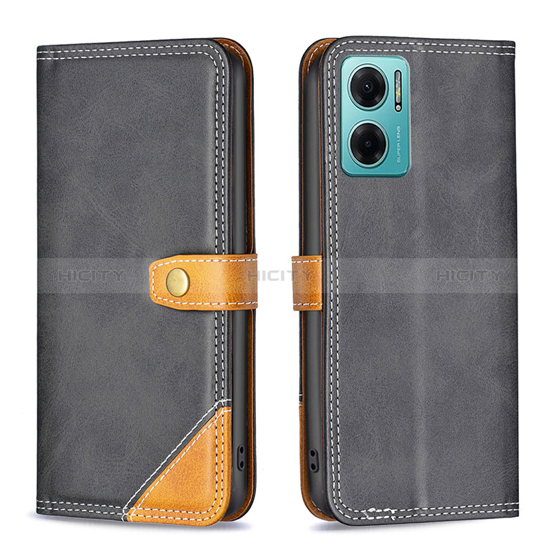 Coque Portefeuille Livre Cuir Etui Clapet B14F pour Xiaomi Redmi 10 5G Noir Plus