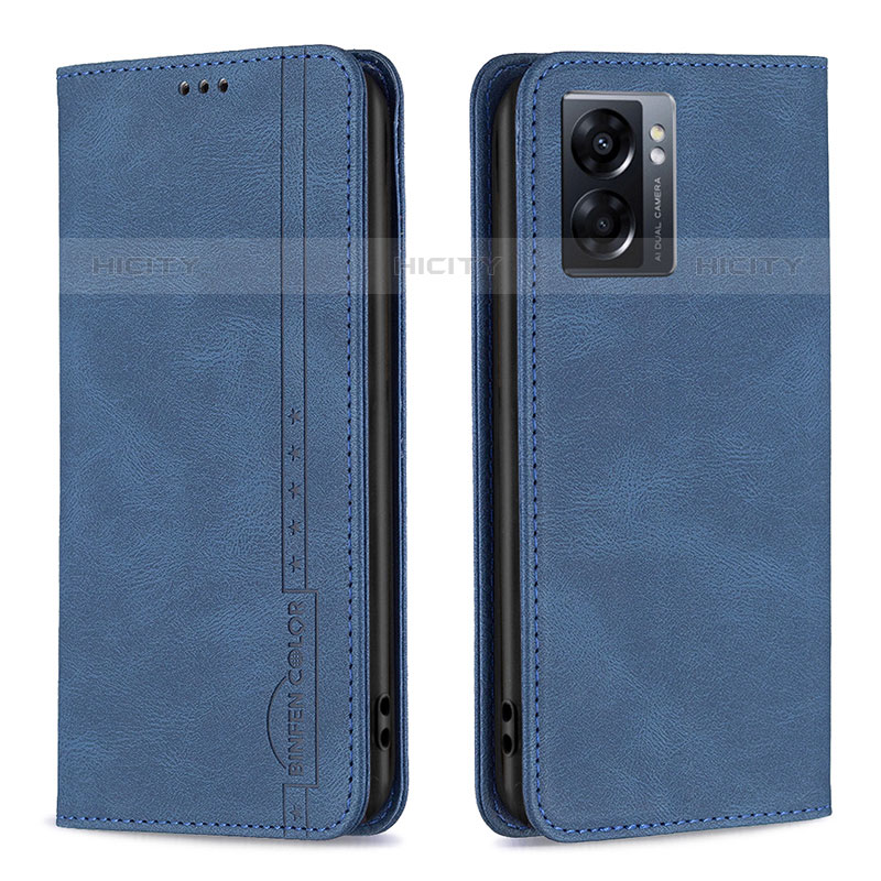 Coque Portefeuille Livre Cuir Etui Clapet B15F pour OnePlus Nord N300 5G Bleu Plus