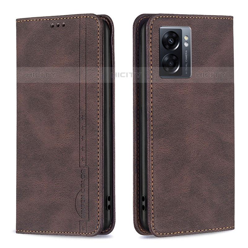 Coque Portefeuille Livre Cuir Etui Clapet B15F pour OnePlus Nord N300 5G Marron Plus