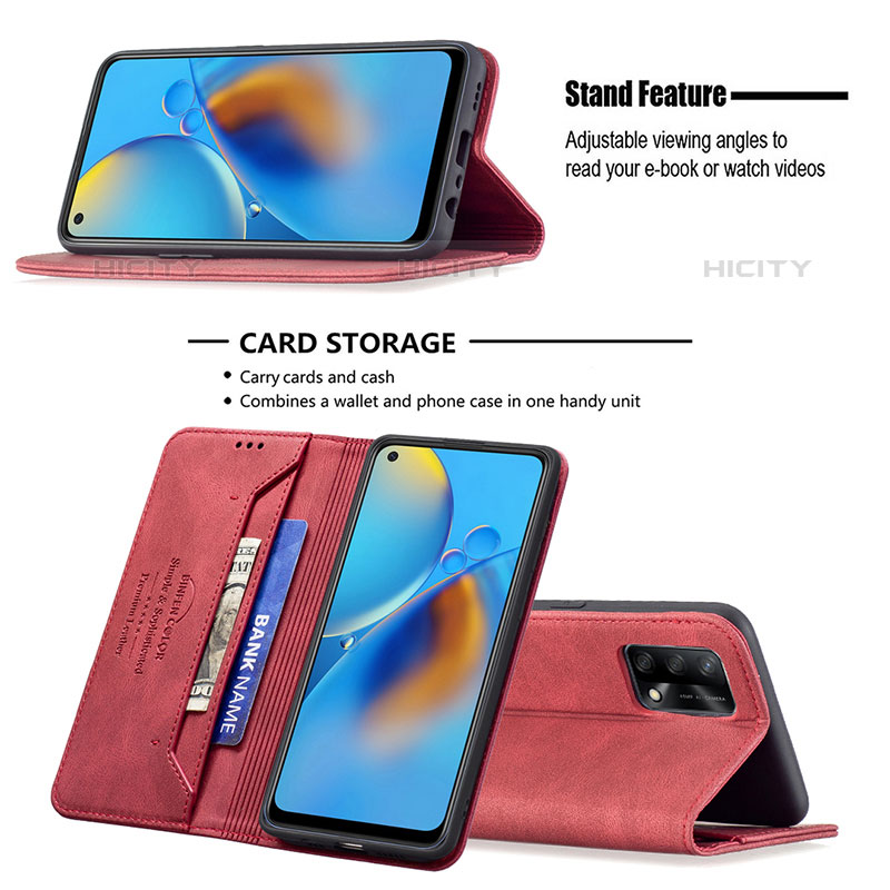 Coque Portefeuille Livre Cuir Etui Clapet B15F pour Oppo A74 4G Plus