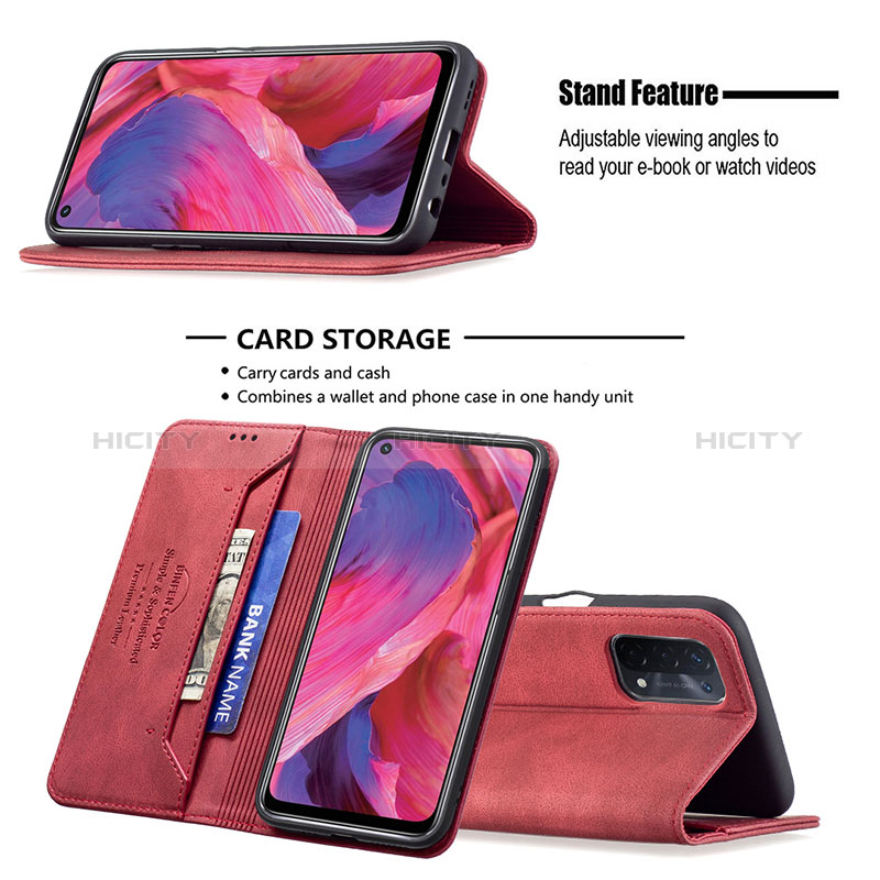 Coque Portefeuille Livre Cuir Etui Clapet B15F pour Oppo A74 5G Plus