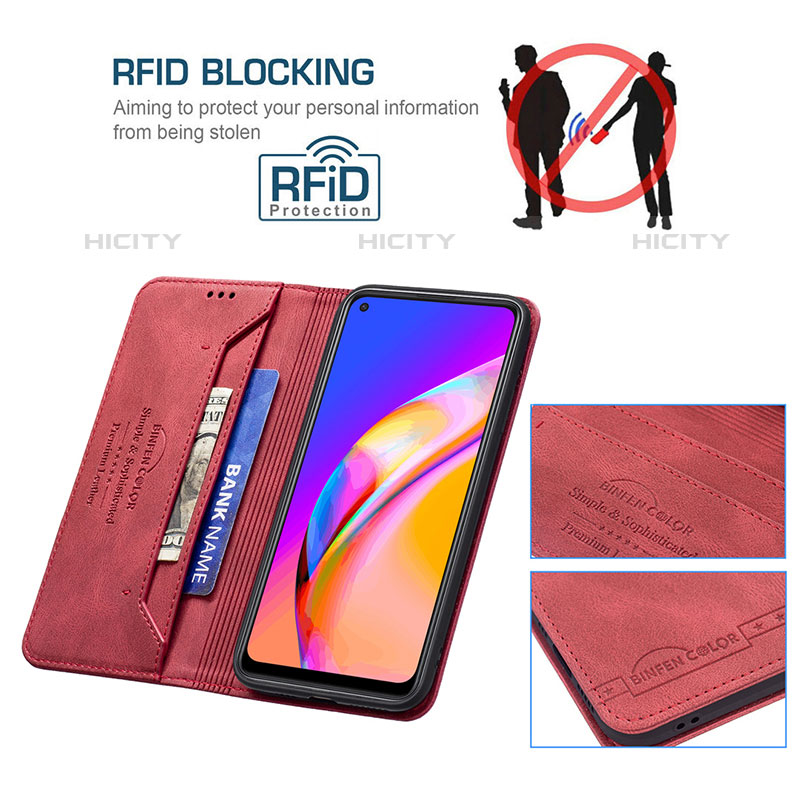 Coque Portefeuille Livre Cuir Etui Clapet B15F pour Oppo A95 5G Plus