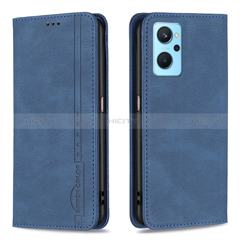 Coque Portefeuille Livre Cuir Etui Clapet B15F pour Oppo K10 4G Bleu Plus