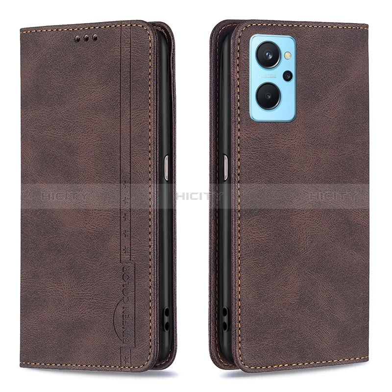 Coque Portefeuille Livre Cuir Etui Clapet B15F pour Oppo K10 4G Marron Plus