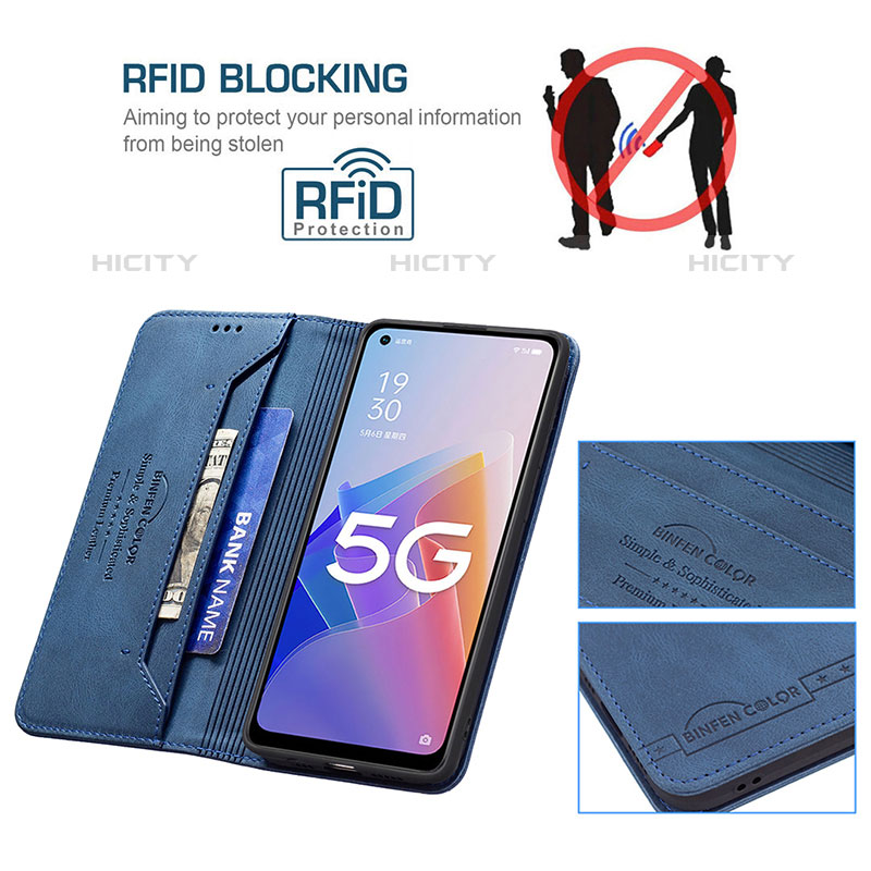 Coque Portefeuille Livre Cuir Etui Clapet B15F pour Oppo Reno8 Lite 5G Plus