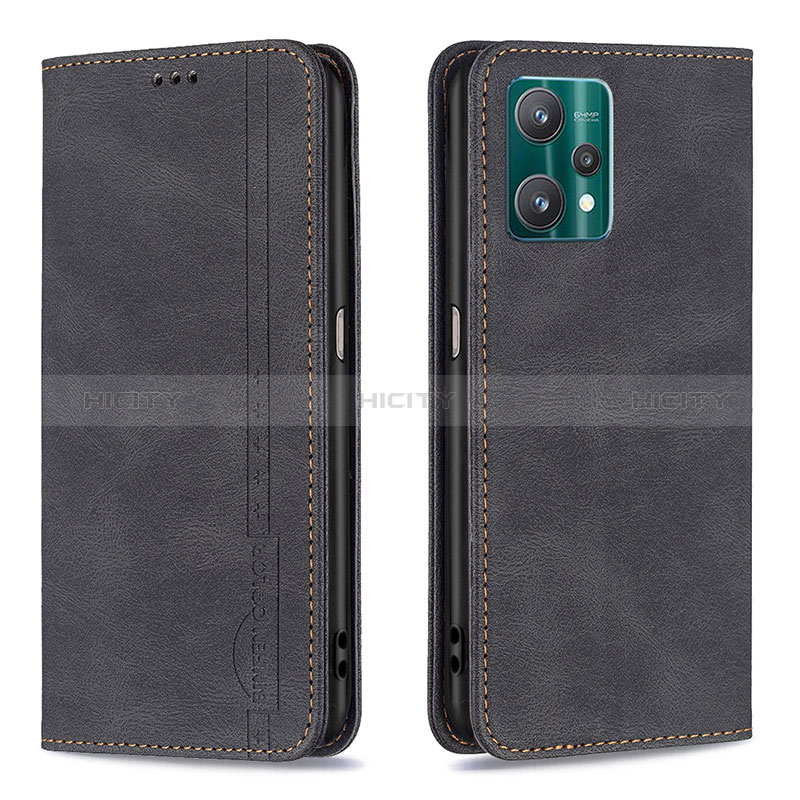 Coque Portefeuille Livre Cuir Etui Clapet B15F pour Realme 9 5G Noir Plus