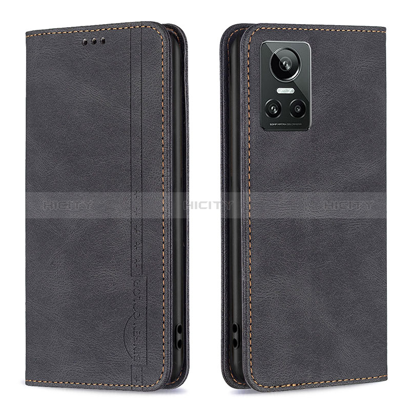 Coque Portefeuille Livre Cuir Etui Clapet B15F pour Realme GT Neo3 5G Noir Plus