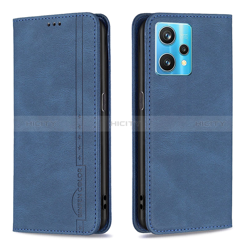 Coque Portefeuille Livre Cuir Etui Clapet B15F pour Realme Narzo 50 Pro 5G Bleu Plus