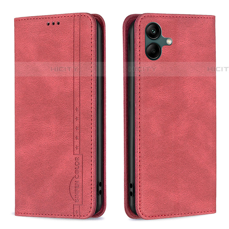 Coque Portefeuille Livre Cuir Etui Clapet B15F pour Samsung Galaxy A04E Rouge Plus