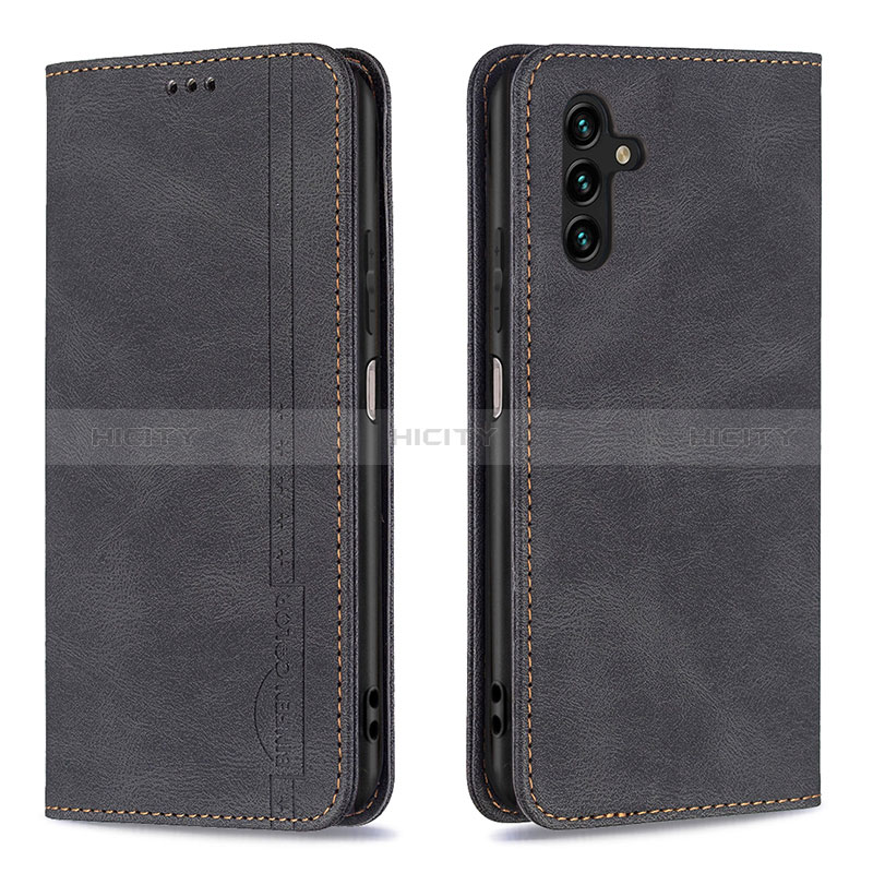 Coque Portefeuille Livre Cuir Etui Clapet B15F pour Samsung Galaxy A04s Noir Plus