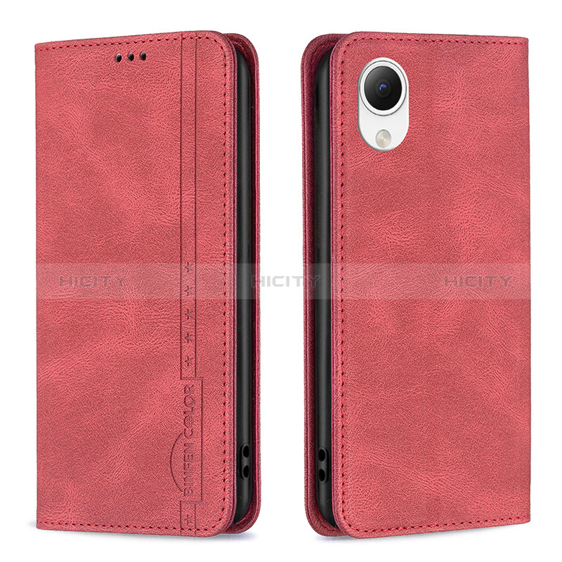 Coque Portefeuille Livre Cuir Etui Clapet B15F pour Samsung Galaxy A23e 5G Rouge Plus