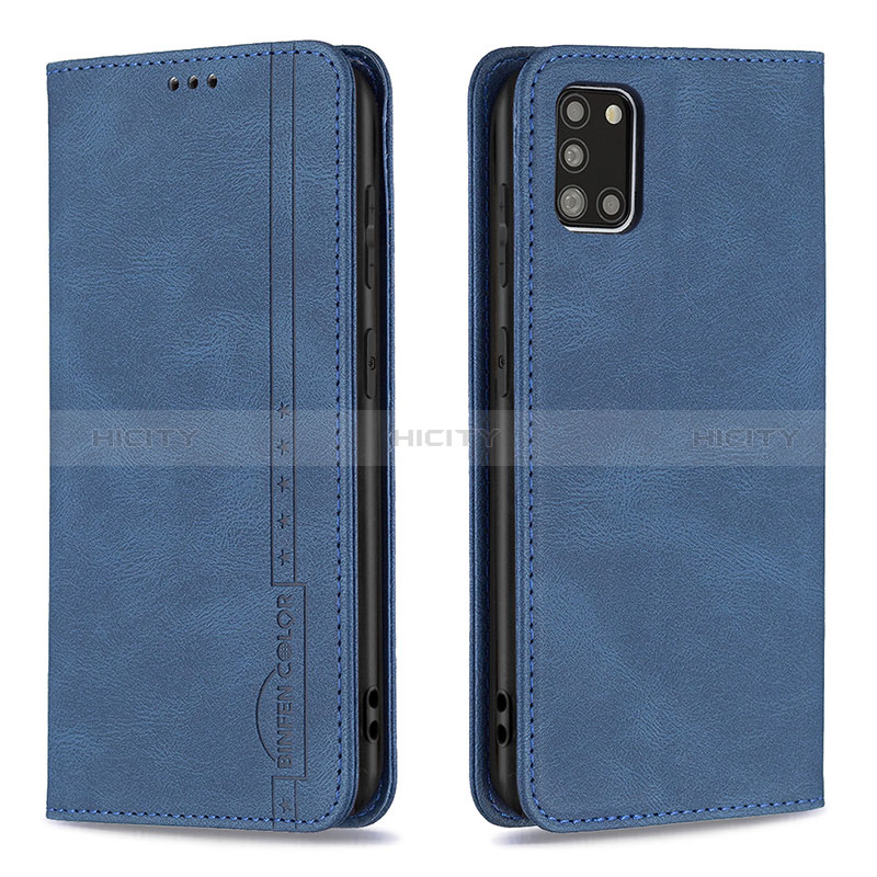 Coque Portefeuille Livre Cuir Etui Clapet B15F pour Samsung Galaxy A31 Bleu Plus