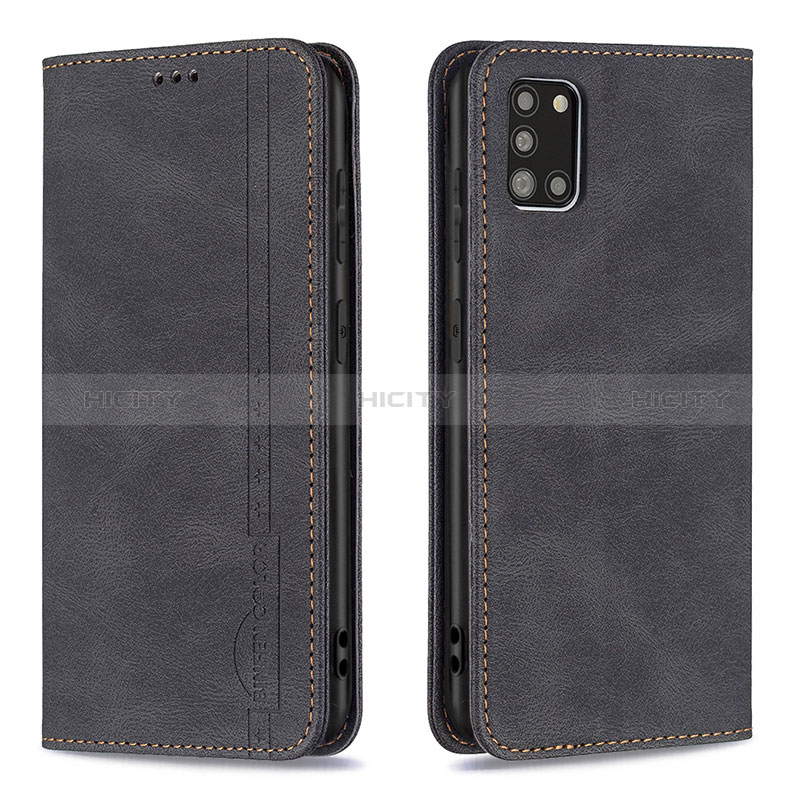 Coque Portefeuille Livre Cuir Etui Clapet B15F pour Samsung Galaxy A31 Noir Plus