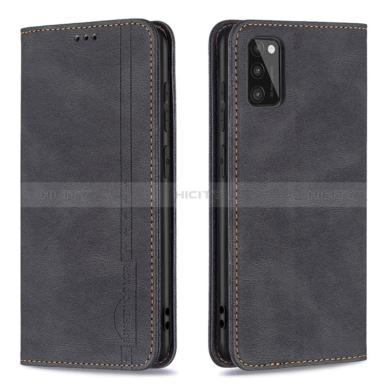 Coque Portefeuille Livre Cuir Etui Clapet B15F pour Samsung Galaxy A41 Noir Plus