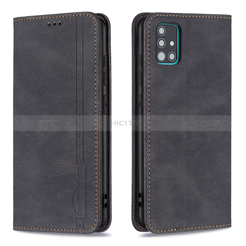 Coque Portefeuille Livre Cuir Etui Clapet B15F pour Samsung Galaxy A51 5G Noir Plus