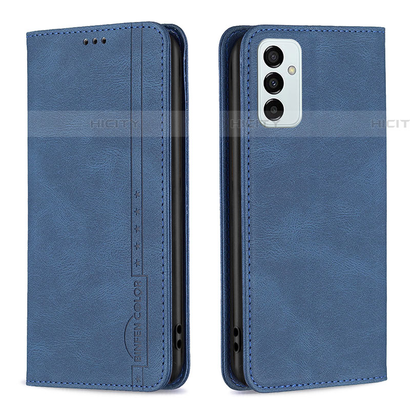 Coque Portefeuille Livre Cuir Etui Clapet B15F pour Samsung Galaxy F23 5G Bleu Plus