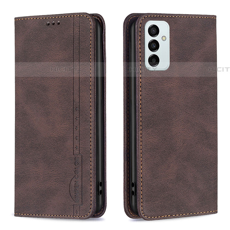 Coque Portefeuille Livre Cuir Etui Clapet B15F pour Samsung Galaxy F23 5G Marron Plus